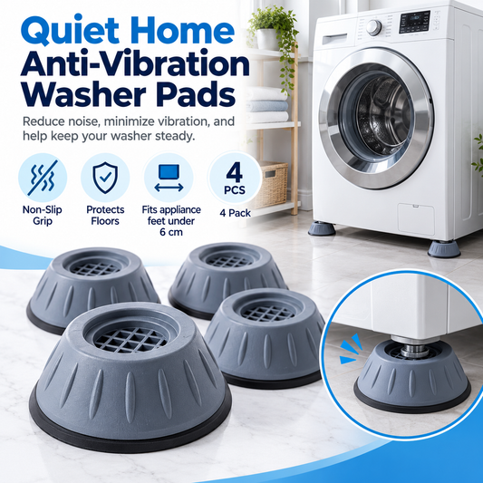 🔇 Quiet Home Anti-Vibration Washer Pads (4 Pack)