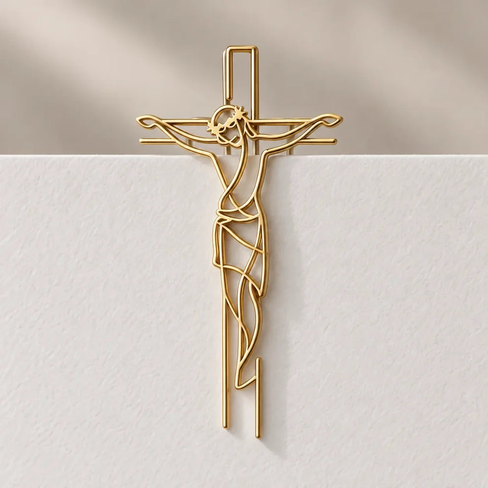 Faith-Inspired Gold Paper Clips- Meaningful Christian Bookmarks✝️