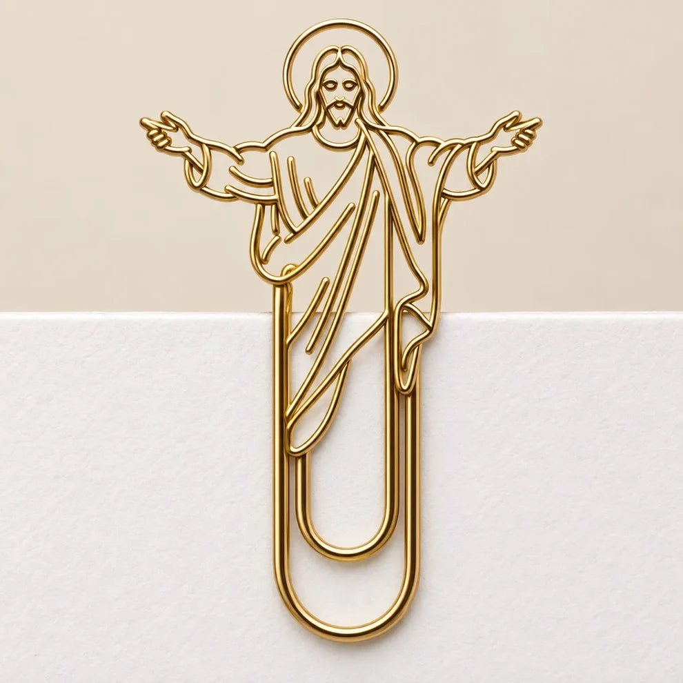 Faith-Inspired Gold Paper Clips- Meaningful Christian Bookmarks✝️
