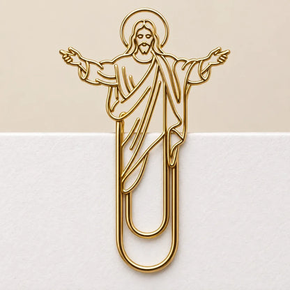 Faith-Inspired Gold Paper Clips- Meaningful Christian Bookmarks✝️