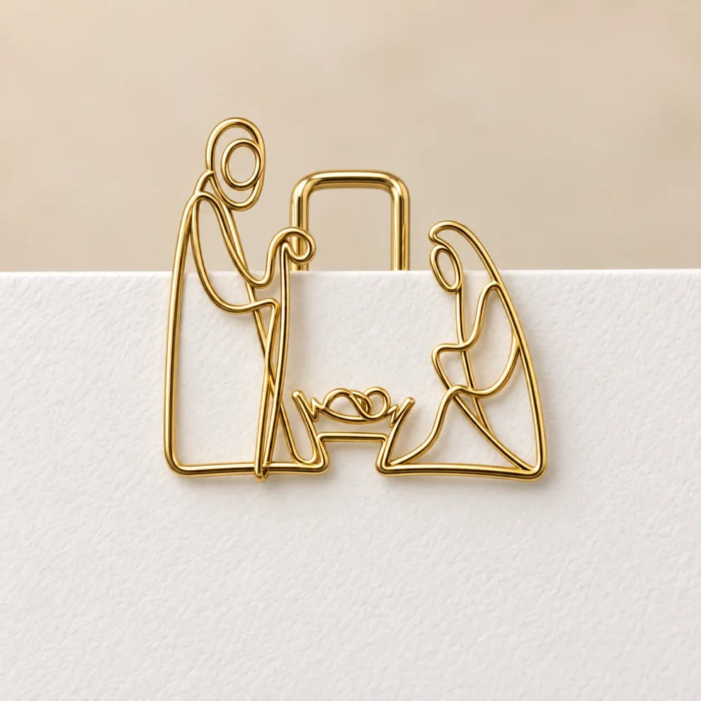 Faith-Inspired Gold Paper Clips- Meaningful Christian Bookmarks✝️