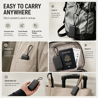 🔌 All-in-One Travel Cable Kit – USB-C Cable, 3 Adapters, SIM/TF Storage & Phone Stand