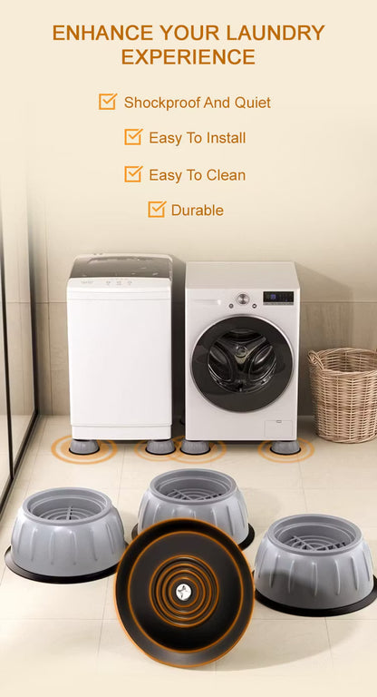 🔇 Quiet Home Anti-Vibration Washer Pads (4 Pack)