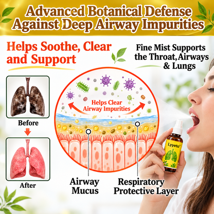 🐝 Lyyeto® Herbal BeePropolis Lung Cleanse Spray – 6-in-1 Botanical Formula🍀