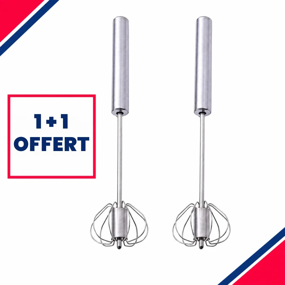 Self-Spinning Press Whisk for Effortless Egg Mixing, Cream Whipping & Everyday Kitchen Cooking