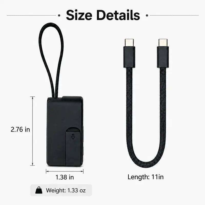 🔌 All-in-One Travel Cable Kit – USB-C Cable, 3 Adapters, SIM/TF Storage & Phone Stand